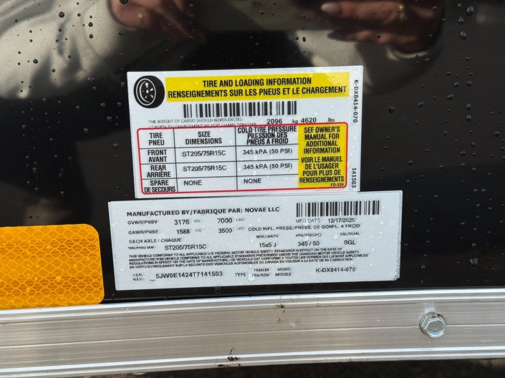 7 x 14 Look Trailers ST DLX Flat Top V Nose Enclosed Trailer - (2) 3.5k lb Axles - Enclosed - Stryker Dealership Group