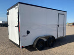 7 x 14 Outback DLX Flat Top V Nose (2) - 3500 lbs Axles - Enclosed - Stryker Dealership Group