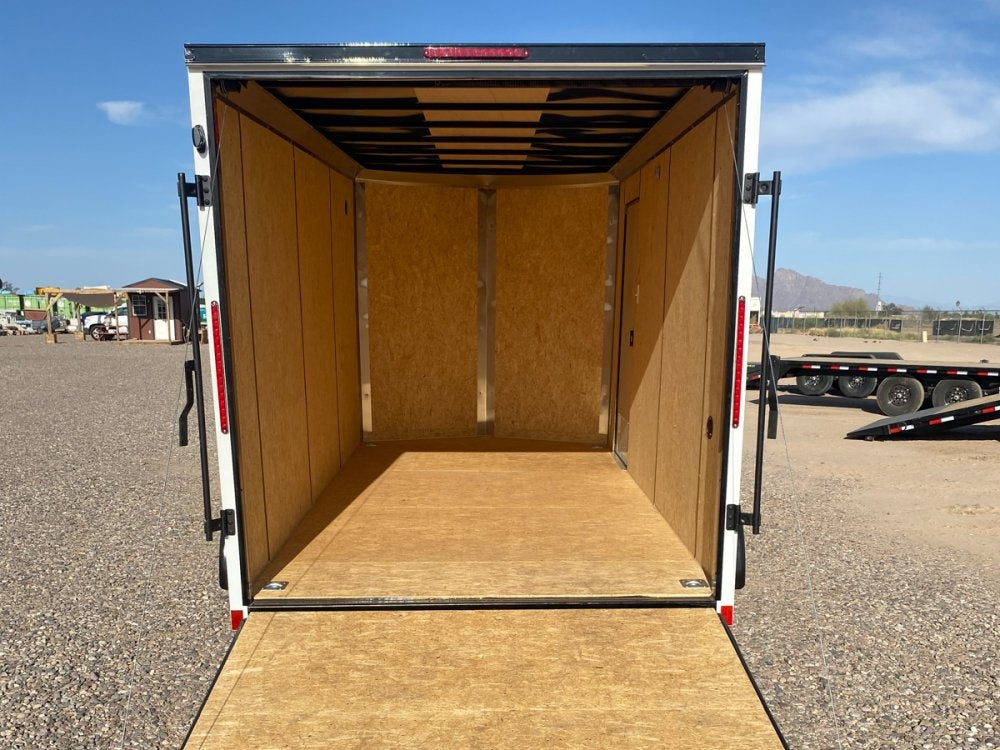 7 x 14 Outback DLX Flat Top V Nose (2) - 3500 lbs Axles - Enclosed - Stryker Dealership Group