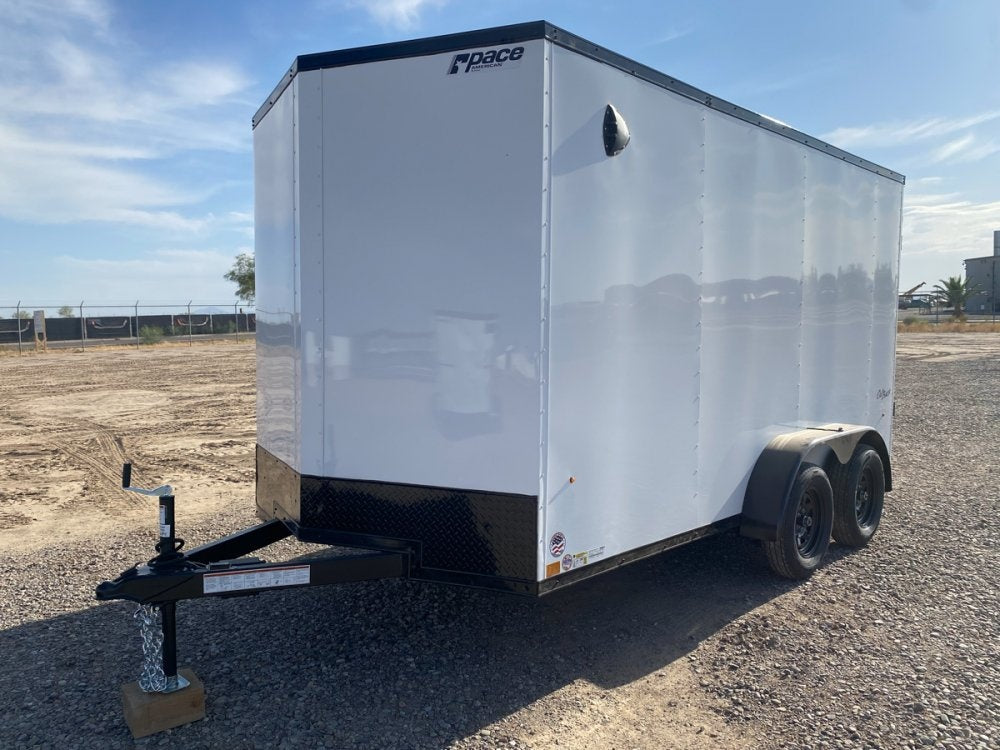 7 x 14 Outback DLX Flat Top V Nose (2) - 3500 lbs Axles - Enclosed - Stryker Dealership Group