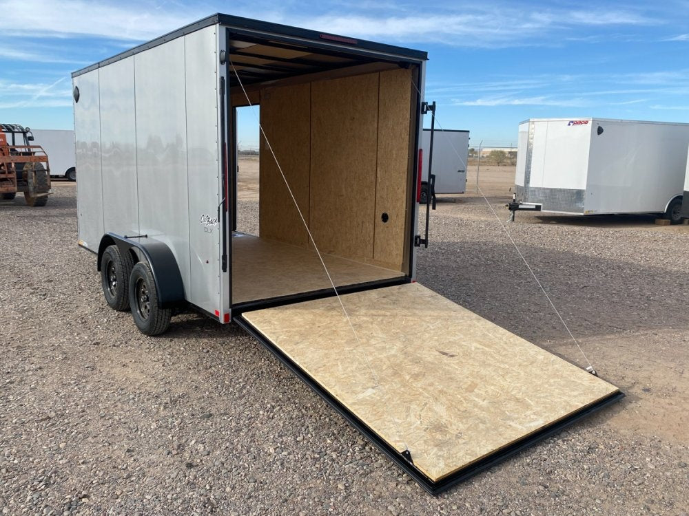 7 x 14 Outback DLX Flat Top V Nose (2) - 3500 lbs Axles - Enclosed - Stryker Dealership Group