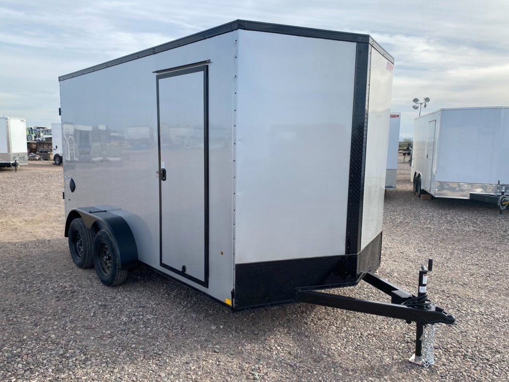 7 x 14 Outback DLX Flat Top V Nose (2) - 3500 lbs Axles - Enclosed - Stryker Dealership Group