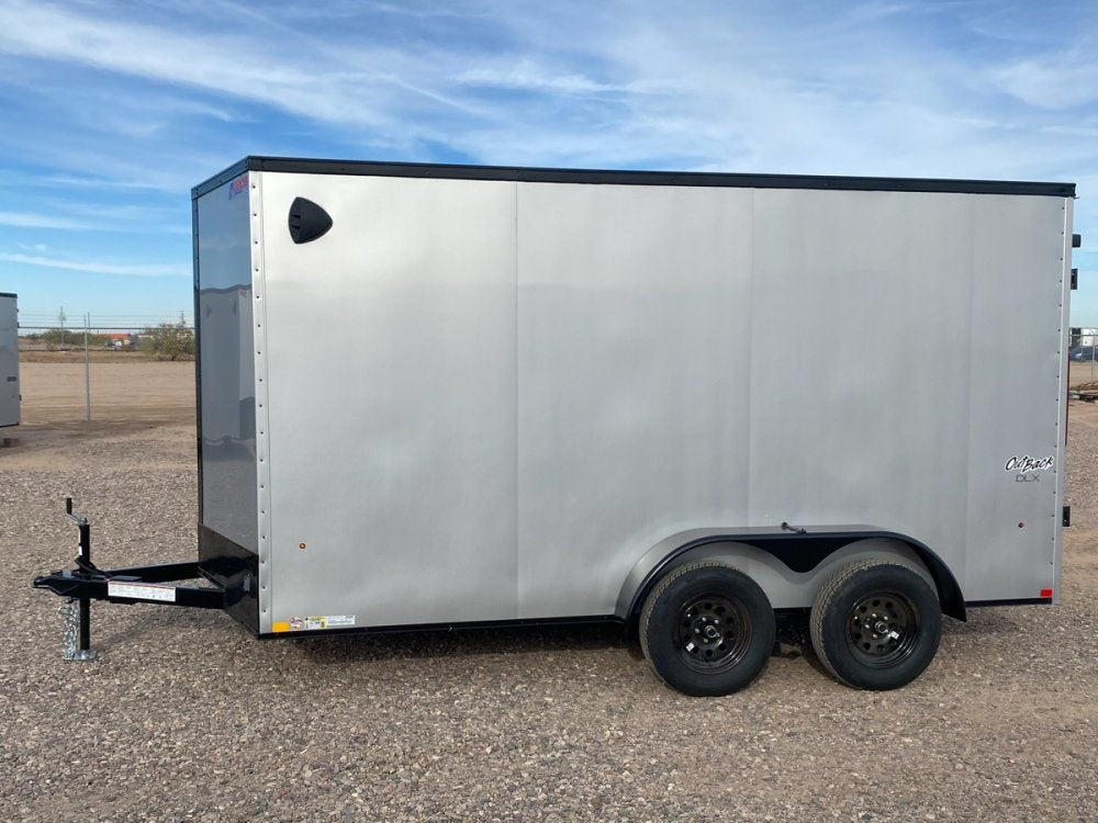 7 x 14 Outback DLX Flat Top V Nose (2) - 3500 lbs Axles - Enclosed - Stryker Dealership Group