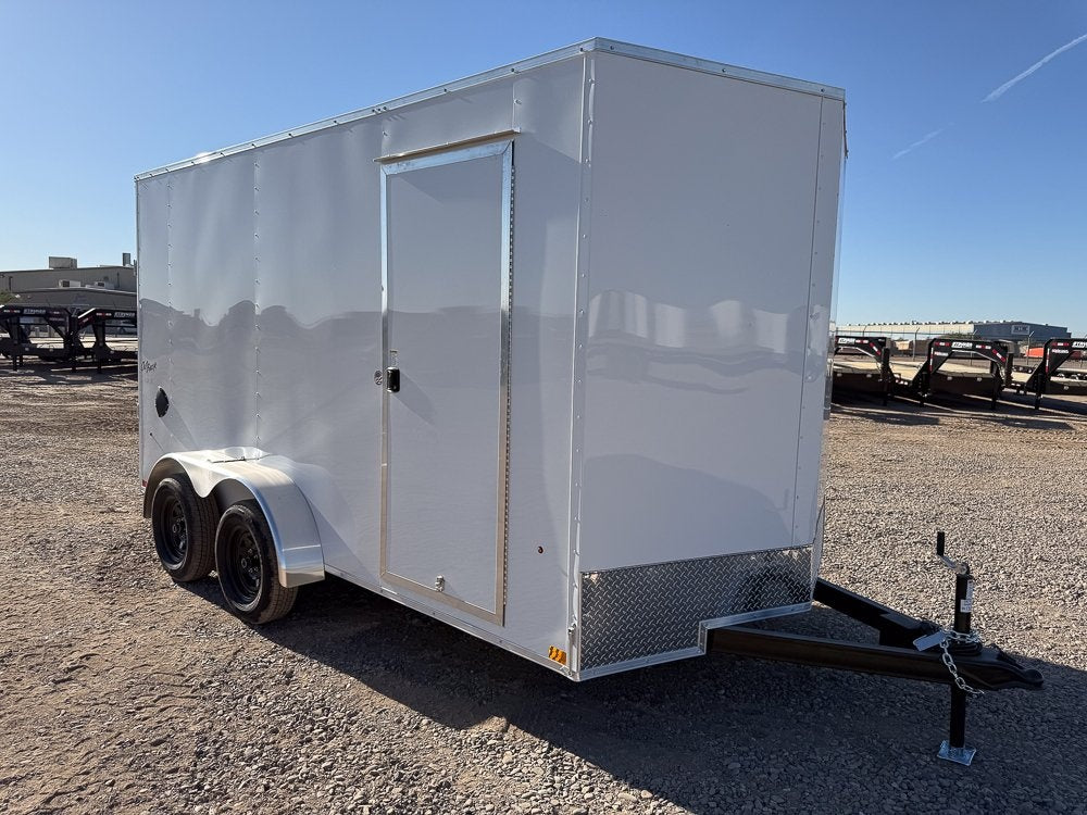 7 x 14 Outback DLX Flat Top V Nose (2) - 3500 lbs Axles - Enclosed - Stryker Dealership Group