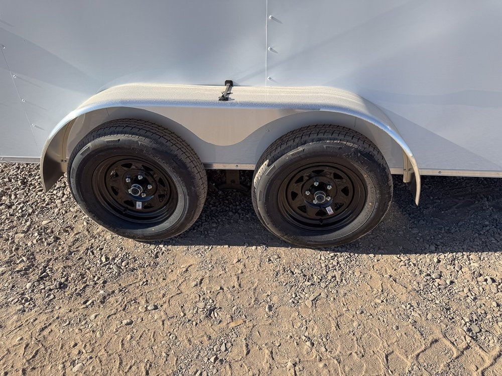 7 x 14 Outback DLX Flat Top V Nose (2) - 3500 lbs Axles - Enclosed - Stryker Dealership Group