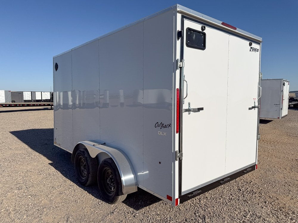 7 x 14 Outback DLX Flat Top V Nose (2) - 3500 lbs Axles - Enclosed - Stryker Dealership Group