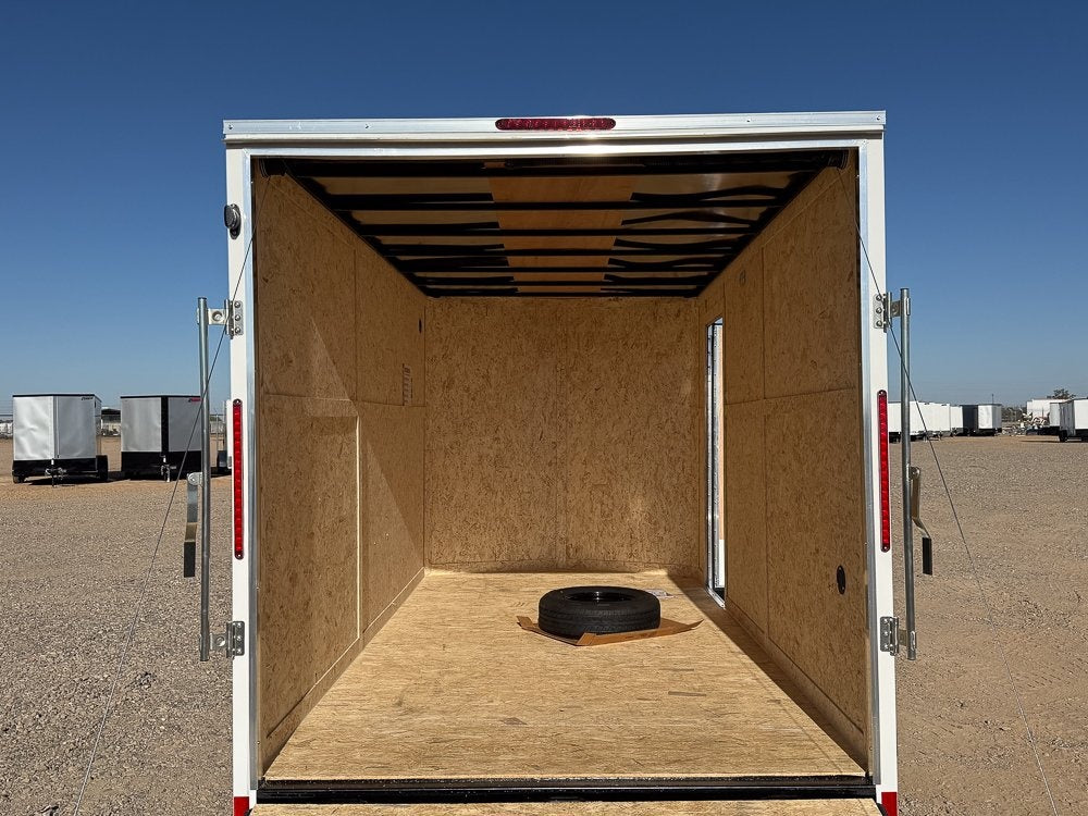 7 x 14 Outback DLX Flat Top V Nose (2) - 3500 lbs Axles - Enclosed - Stryker Dealership Group