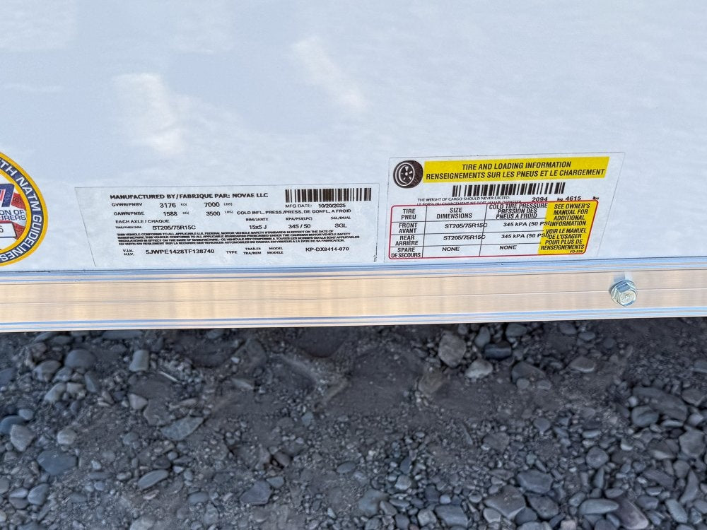 7 x 14 Outback DLX Flat Top V Nose (2) - 3500 lbs Axles - Enclosed - Stryker Dealership Group