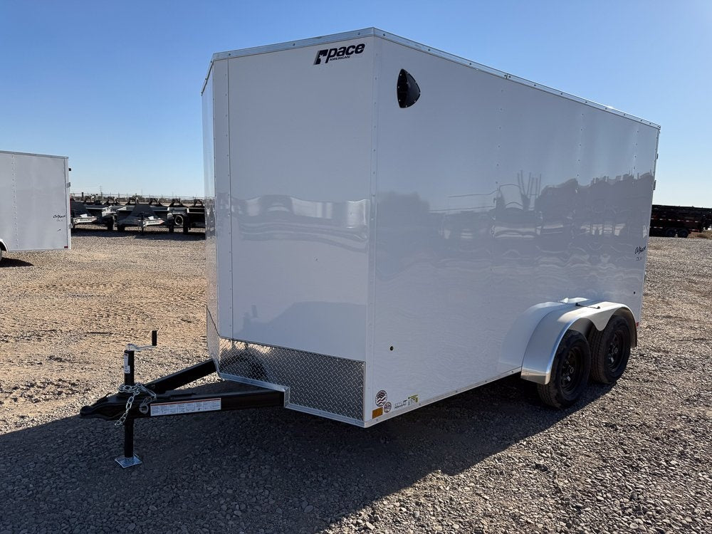 7 x 14 Outback DLX Flat Top V Nose (2) - 3500 lbs Axles - Enclosed - Stryker Dealership Group