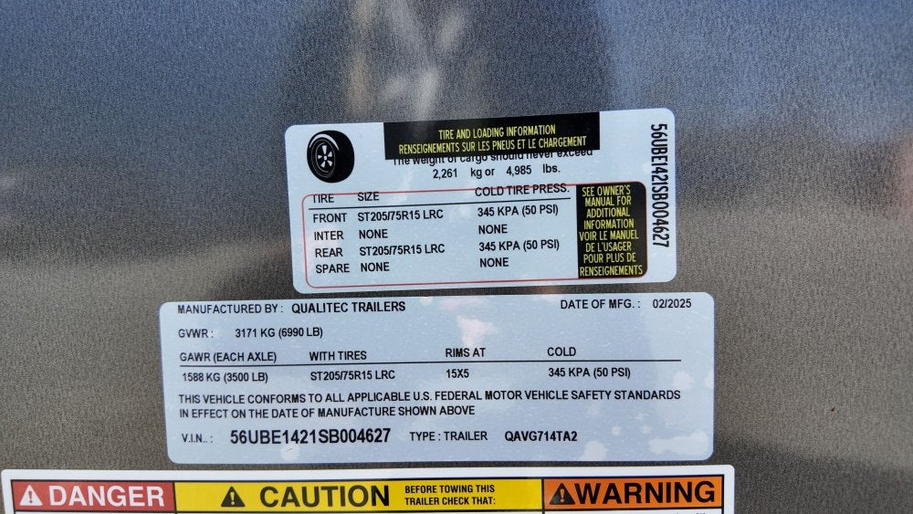 7 x 14 Qualitec Avenger Series TA (2) 3500lb Axles - Enclosed - Stryker Dealership Group