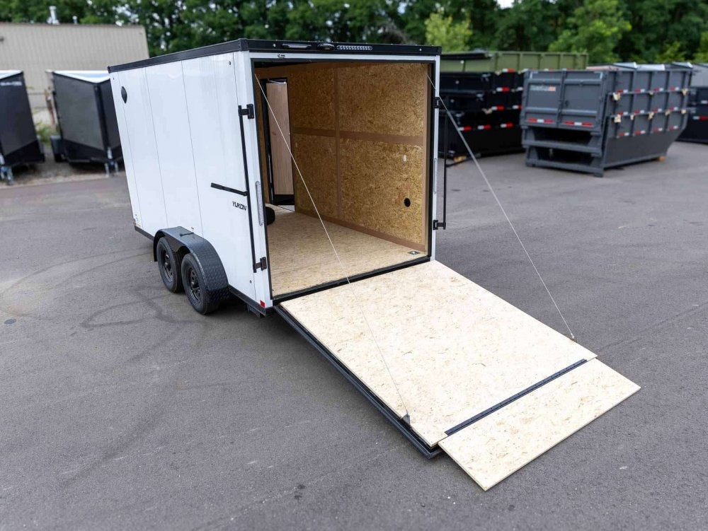 7 x 14 Qualitec Yukon Series TA (2) 3.5k Axles 84" Interior Height +Black Out Package + UTV Steel Pa - Enclosed - Stryker Dealership Group