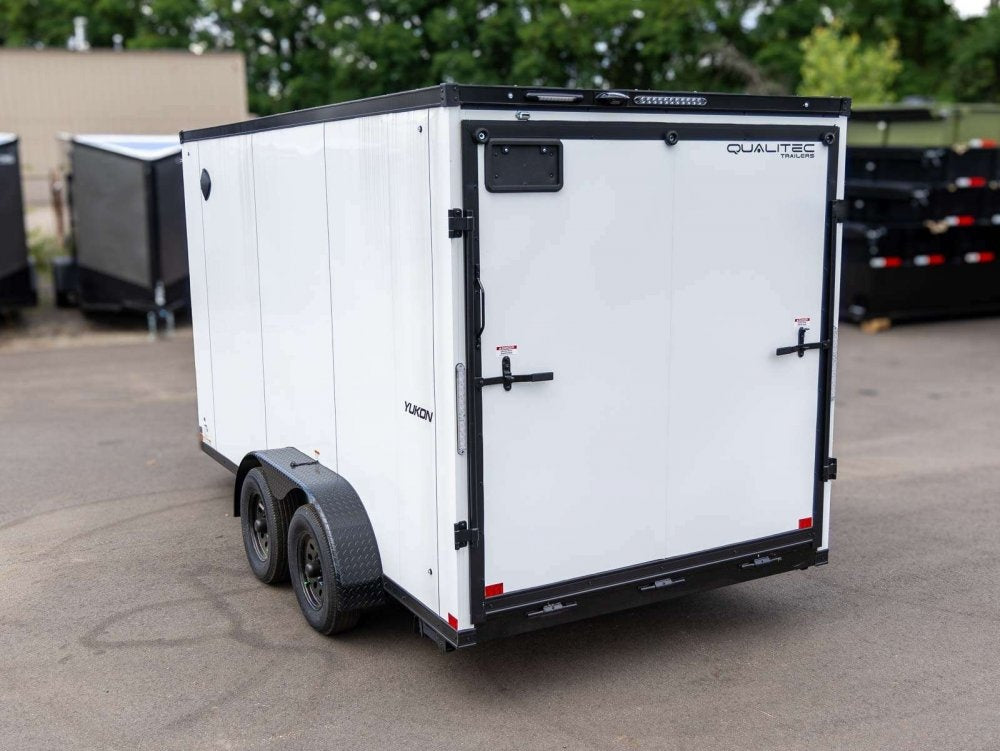 7 x 14 Qualitec Yukon Series TA (2) 3.5k Axles 84" Interior Height +Black Out Package + UTV Steel Pa - Enclosed - Stryker Dealership Group