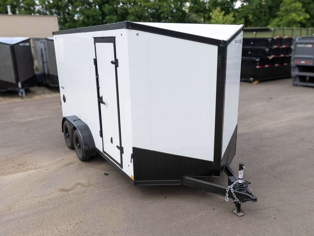7 x 14 Qualitec Yukon Series TA (2) 3.5k Axles 84" Interior Height +Black Out Package + UTV Steel Pa - Enclosed - Stryker Dealership Group