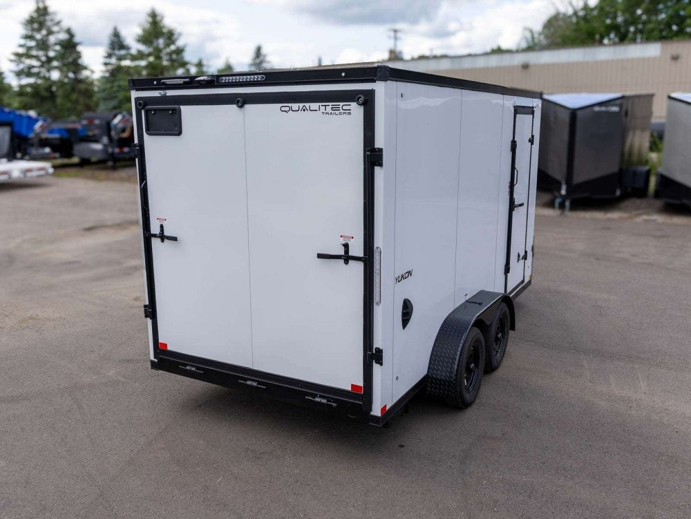 7 x 14 Qualitec Yukon Series TA (2) 3.5k Axles 84" Interior Height +Black Out Package + UTV Steel Pa - Enclosed - Stryker Dealership Group