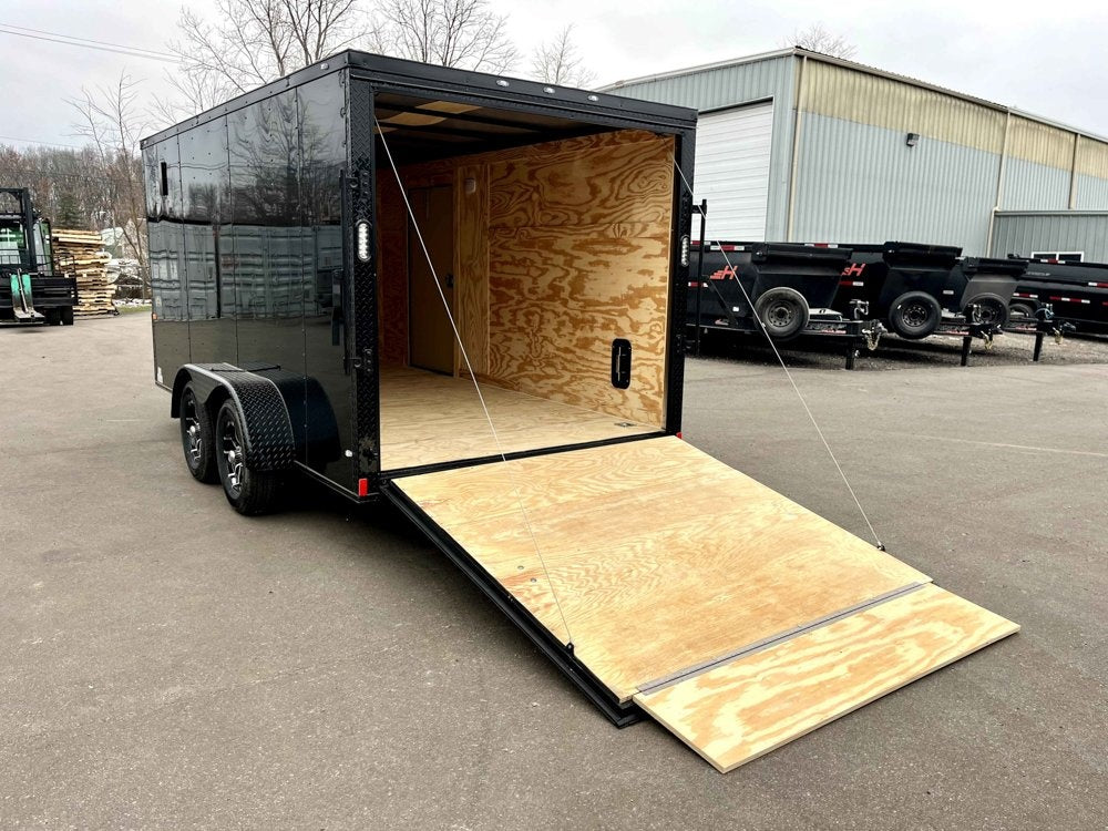 7 x 14 TA Enclosed Trailer - Black Out Package - .080 Polycore - 7' Interior - Enclosed - Stryker Dealership Group