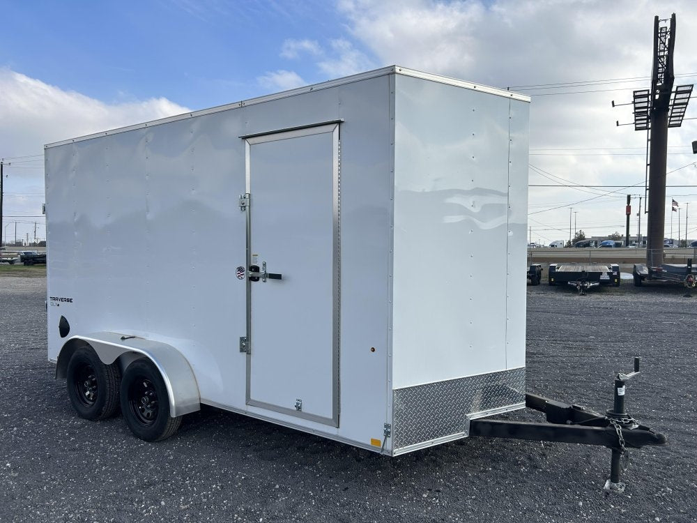7' x 14' Traverse DLX Flat Top V Nose (2) - 3500 lb Axle - Enclosed - Stryker Dealership Group