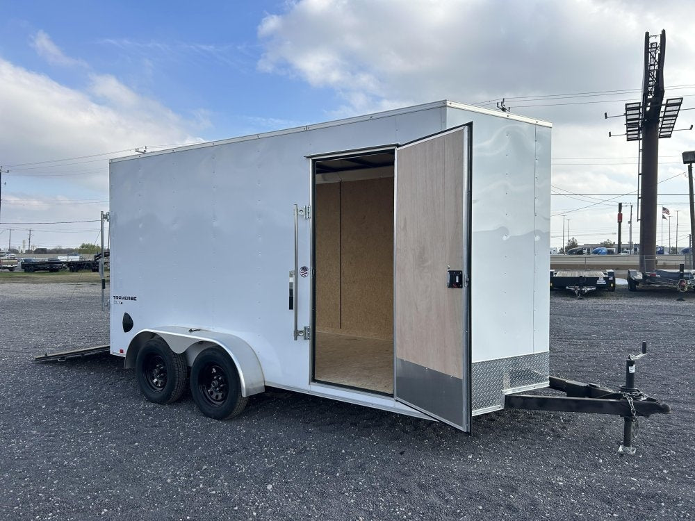 7' x 14' Traverse DLX Flat Top V Nose (2) - 3500 lb Axle - Enclosed - Stryker Dealership Group
