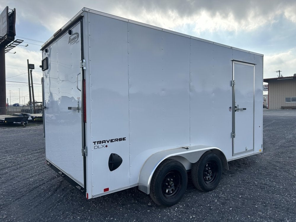 7' x 14' Traverse DLX Flat Top V Nose (2) - 3500 lb Axle - Enclosed - Stryker Dealership Group