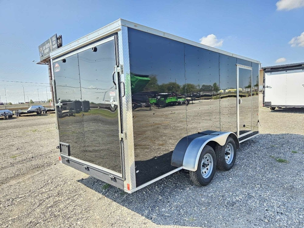 7 x 16 Enclosed (2) 3.5k Axles 84" Interior Height +.080 Siding +Therma Cool Ceiling +LED Lights - Enclosed - Stryker Dealership Group