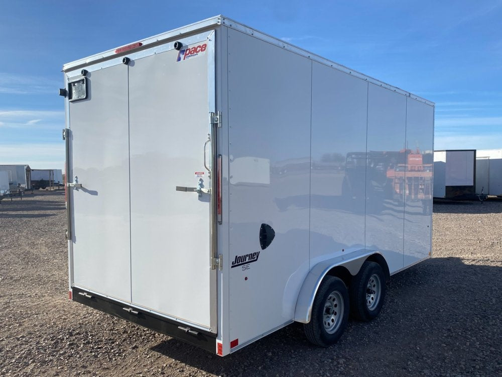7 x 16 Journey SE Flat Top Sloped V Nose (2) 3500 lbs Axles - Enclosed - Stryker Dealership Group