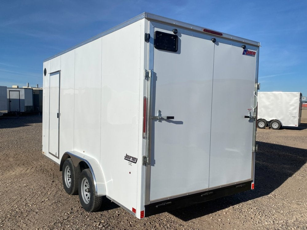 7 x 16 Journey SE Flat Top Sloped V Nose (2) 3500 lbs Axles - Enclosed - Stryker Dealership Group