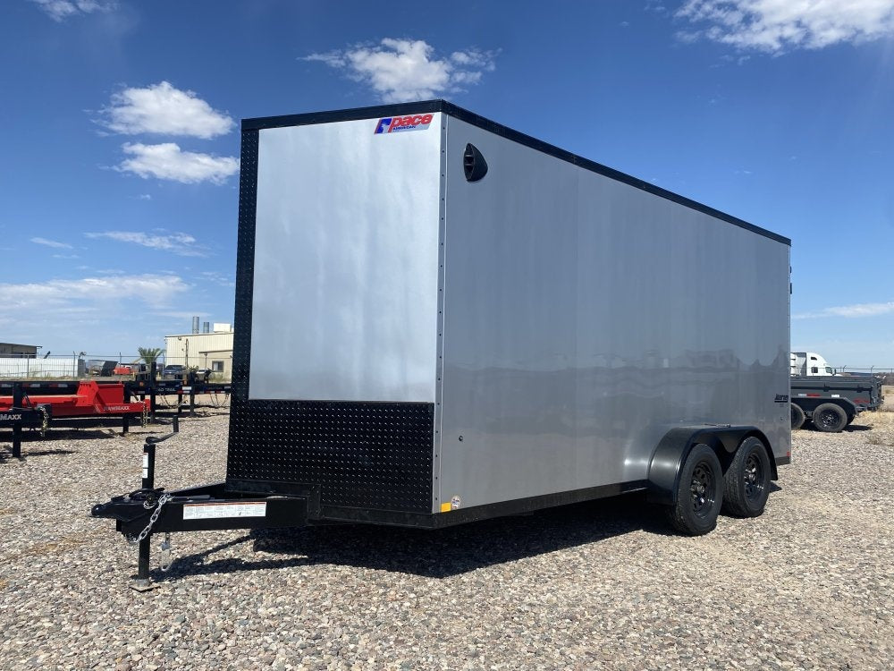 7 x 16 Journey SE Flat Top Sloped V Nose (2) 5000 lbs Axles - Enclosed - Stryker Dealership Group