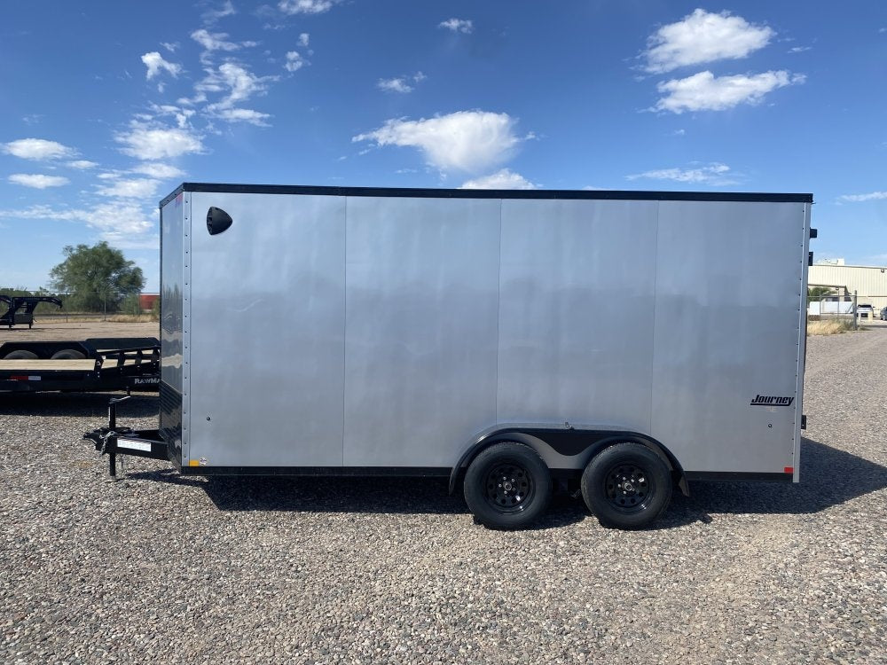7 x 16 Journey SE Flat Top Sloped V Nose (2) 5000 lbs Axles - Enclosed - Stryker Dealership Group