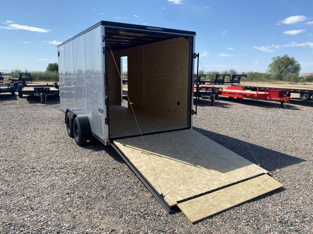 7 x 16 Journey SE Flat Top Sloped V Nose (2) 5000 lbs Axles - Enclosed - Stryker Dealership Group