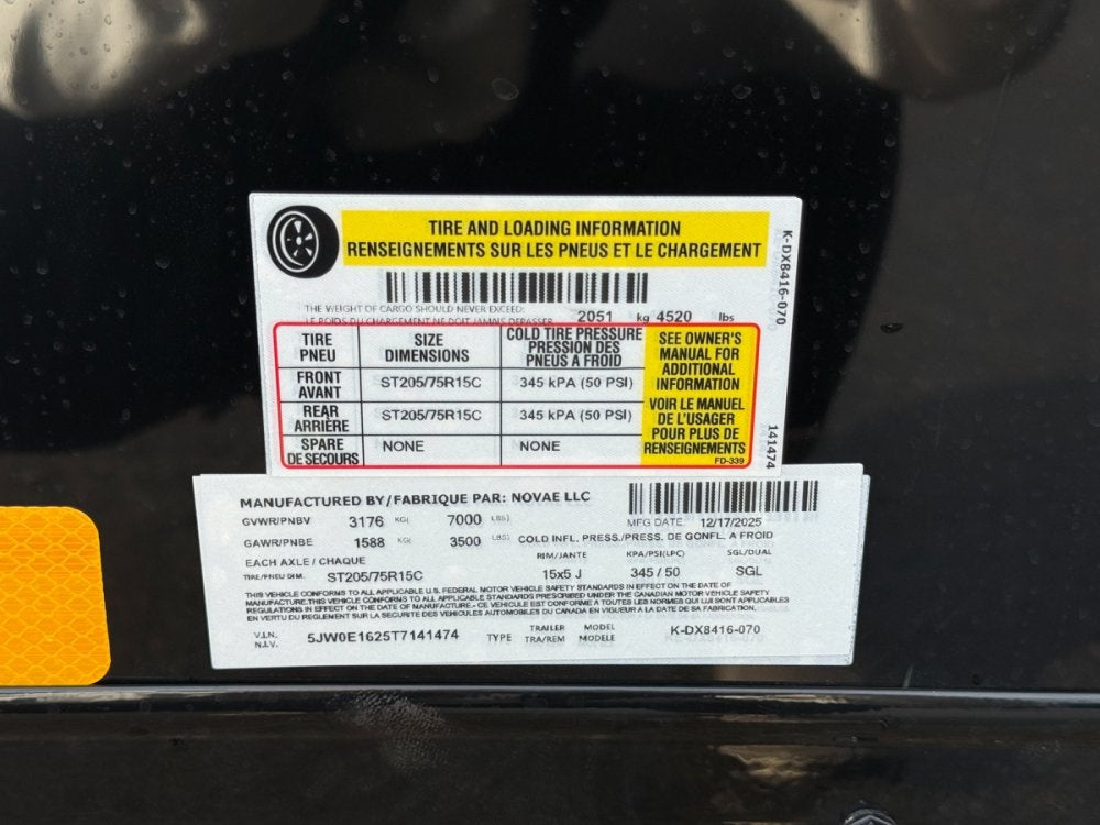 7 x 16 Look Trailers ST DLX Flat Top V Nose Enclosed Trailer - (2) 3.5k lb Axles - Enclosed - Stryker Dealership Group