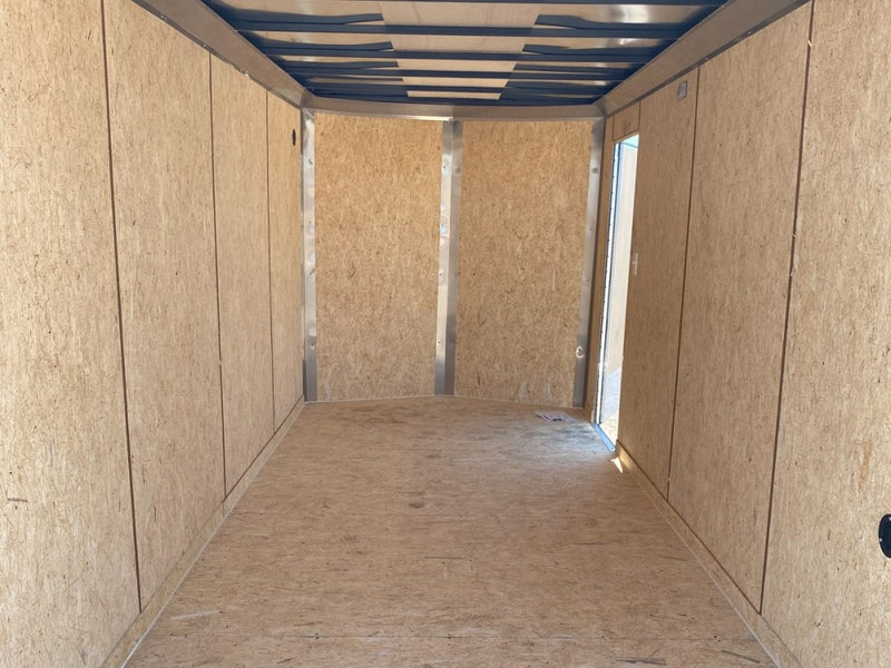 7 x 16 Outback DLX Flat Top V Nose (2) - 3500 lbs Axles - Enclosed - Stryker Dealership Group