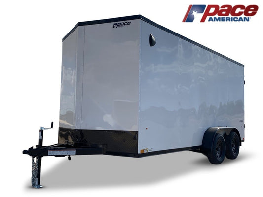 7 x 16 Outback DLX Flat Top V Nose (2) - 3500 lbs Axles - Enclosed - Stryker Dealership Group