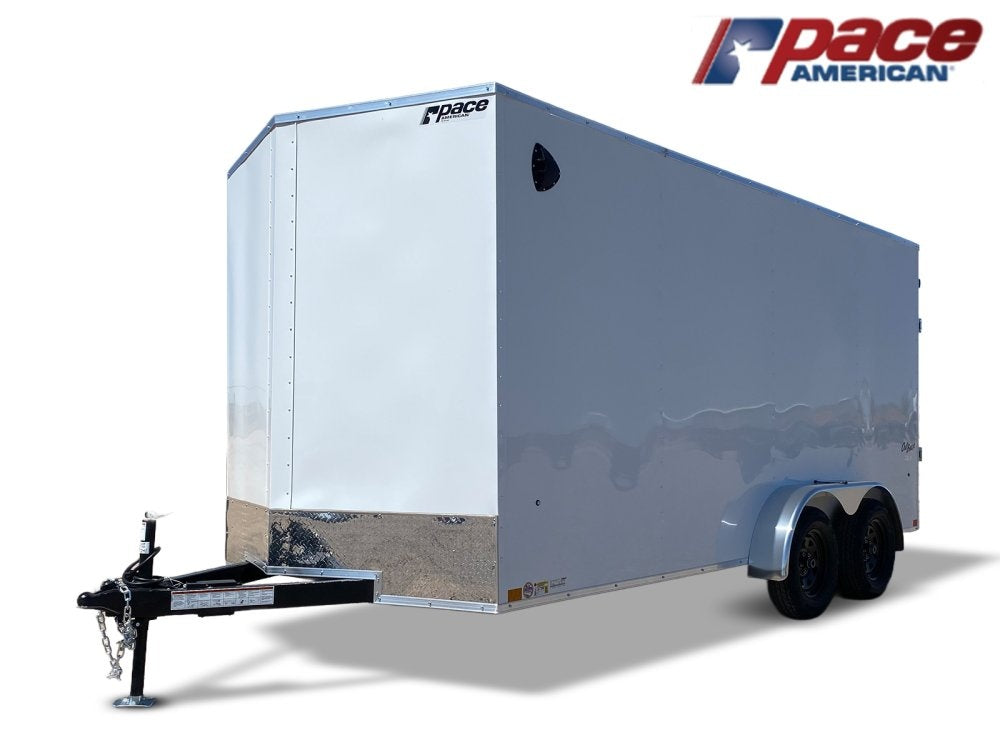 7 x 16 Outback DLX Flat Top V Nose (2) - 3500 lbs Axles - Enclosed - Stryker Dealership Group