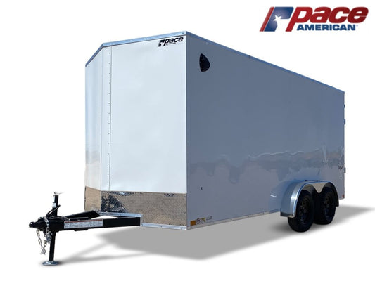 7 x 16 Outback DLX Flat Top V Nose (2) - 3500 lbs Axles - Enclosed - Stryker Dealership Group