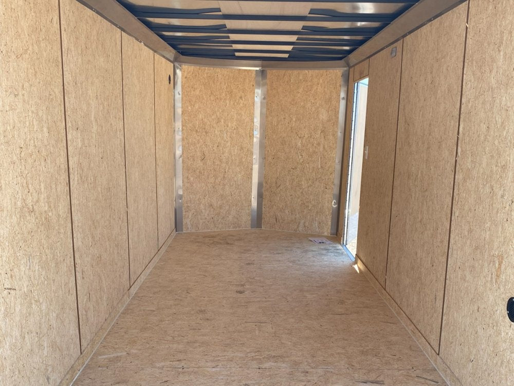 7 x 16 Outback DLX Flat Top V Nose (2) - 3500 lbs Axles - Enclosed - Stryker Dealership Group