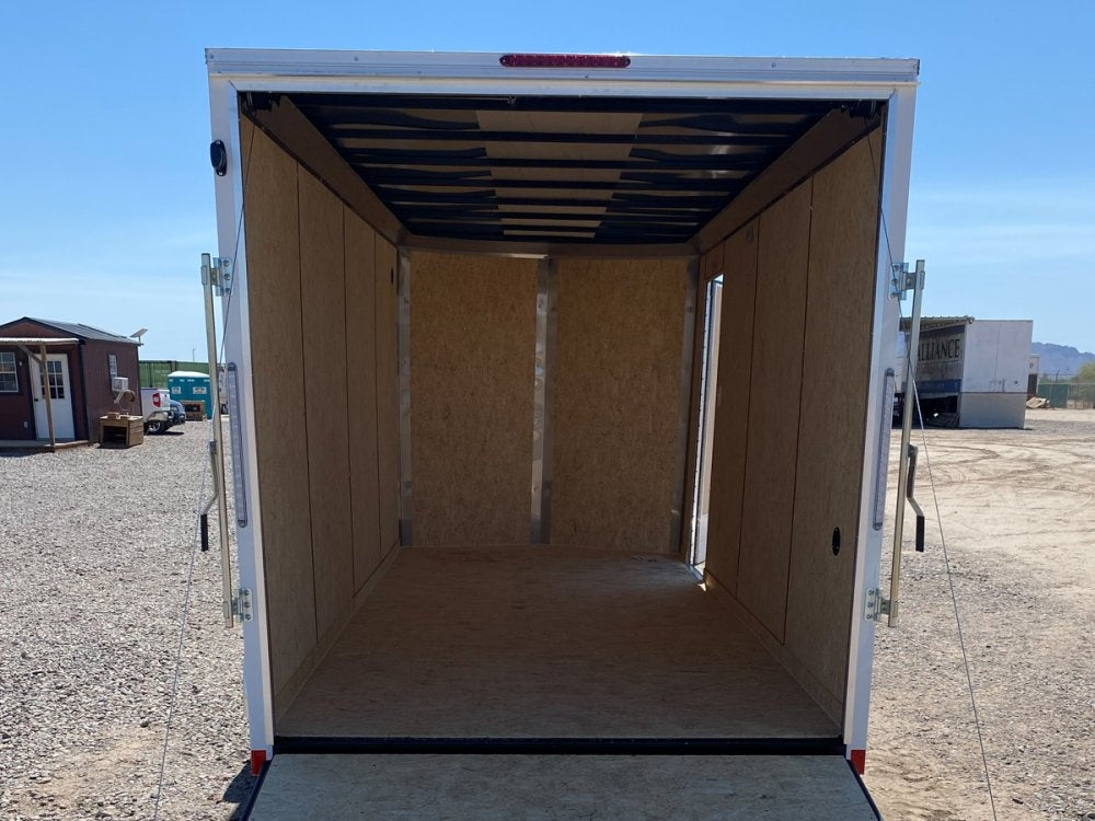 7 x 16 Outback DLX Flat Top V Nose (2) - 3500 lbs Axles - Enclosed - Stryker Dealership Group