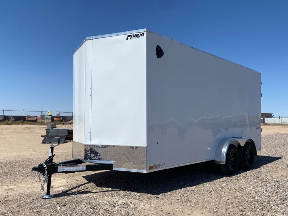 7 x 16 Outback DLX Flat Top V Nose (2) - 3500 lbs Axles - Enclosed - Stryker Dealership Group