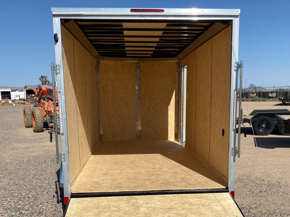 7 x 16 Outback DLX Flat Top V Nose (2) - 3500 lbs Axles - Enclosed - Stryker Dealership Group