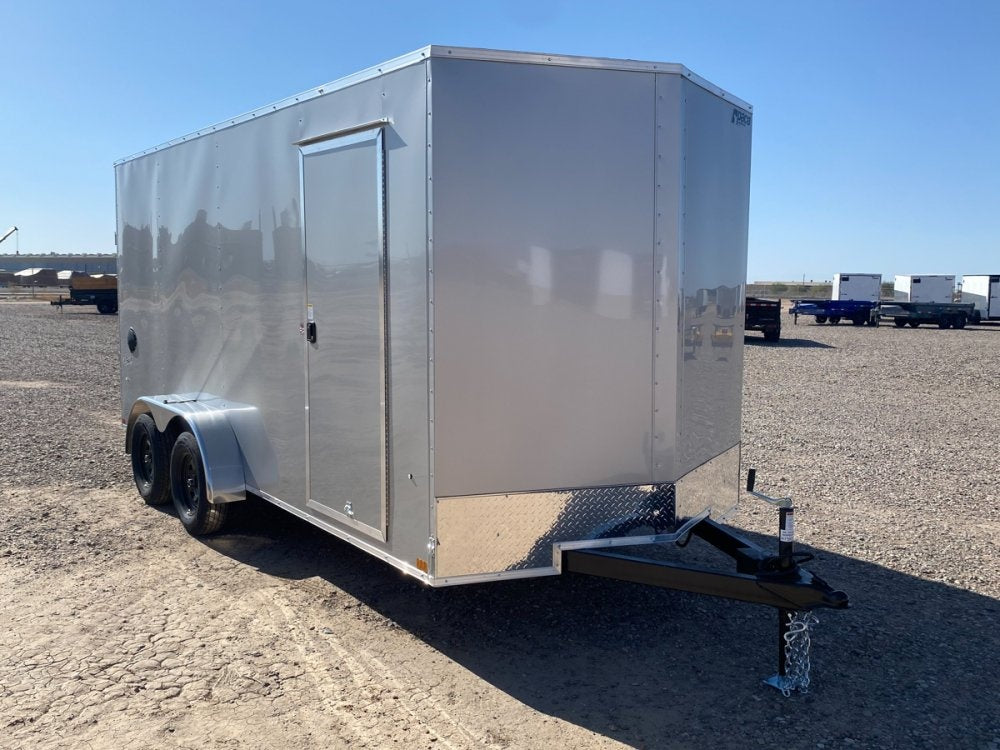 7 x 16 Outback DLX Flat Top V Nose (2) - 3500 lbs Axles - Enclosed - Stryker Dealership Group