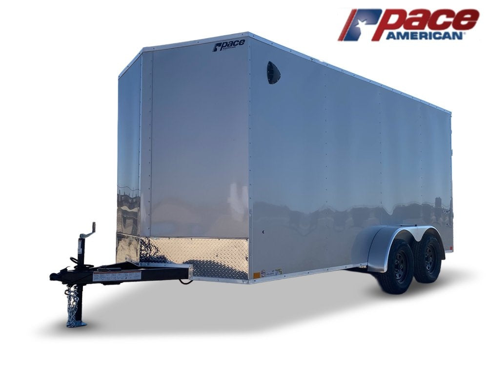 7 x 16 Outback DLX Flat Top V Nose (2) - 3500 lbs Axles - Enclosed - Stryker Dealership Group