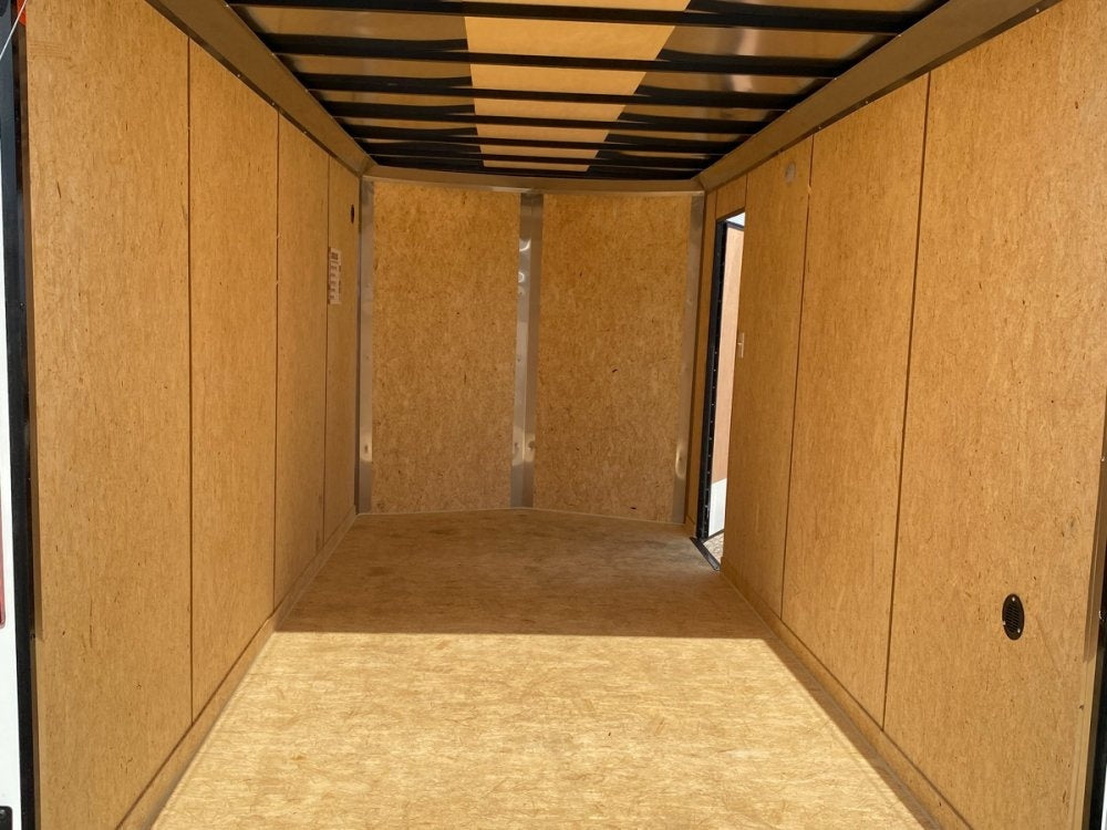 7 x 16 Outback DLX Flat Top V Nose (2) - 3500 lbs Axles - Enclosed - Stryker Dealership Group