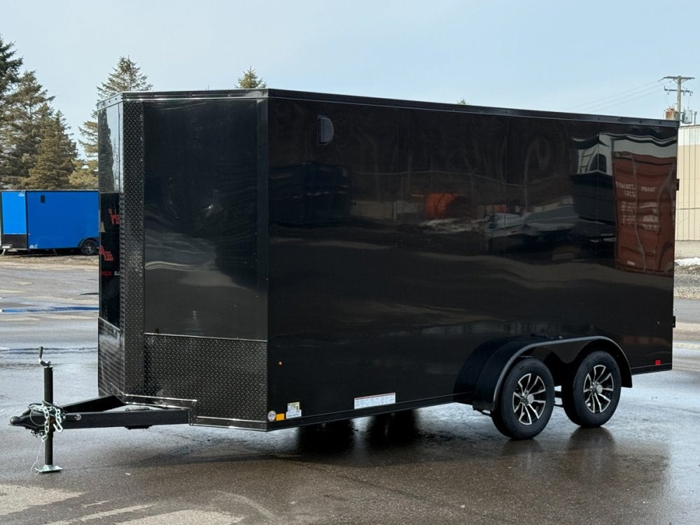 7 x 16 ST DLX Flat Top V Nose - (2) 3.5k lb Axles - Enclosed - Stryker Dealership Group