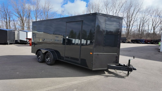 7 x 16 TA Enclosed Trailer - Black Out Package - .080 Polycore - Enclosed - Stryker Dealership Group