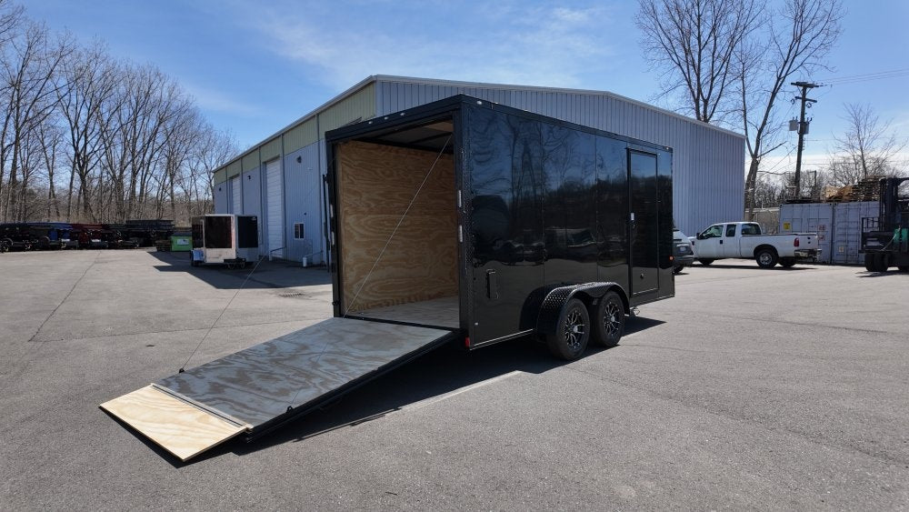 7 x 16 TA Enclosed Trailer - Black Out Package - .080 Polycore - 7' Interior - Enclosed - Stryker Dealership Group