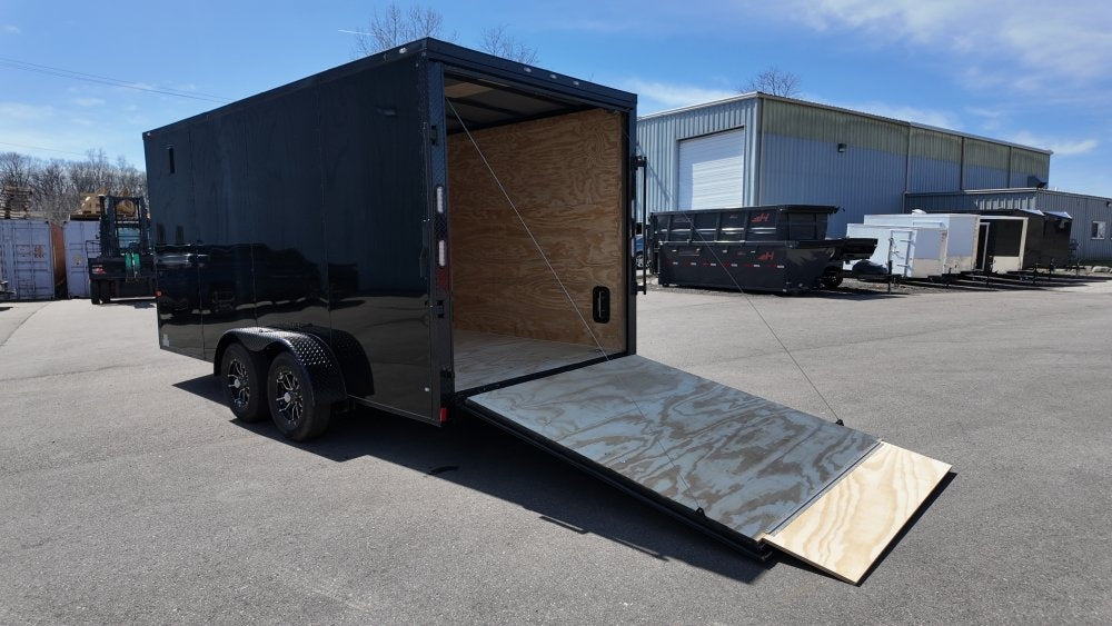 7 x 16 TA Enclosed Trailer - Black Out Package - .080 Polycore - 7' Interior - Enclosed - Stryker Dealership Group