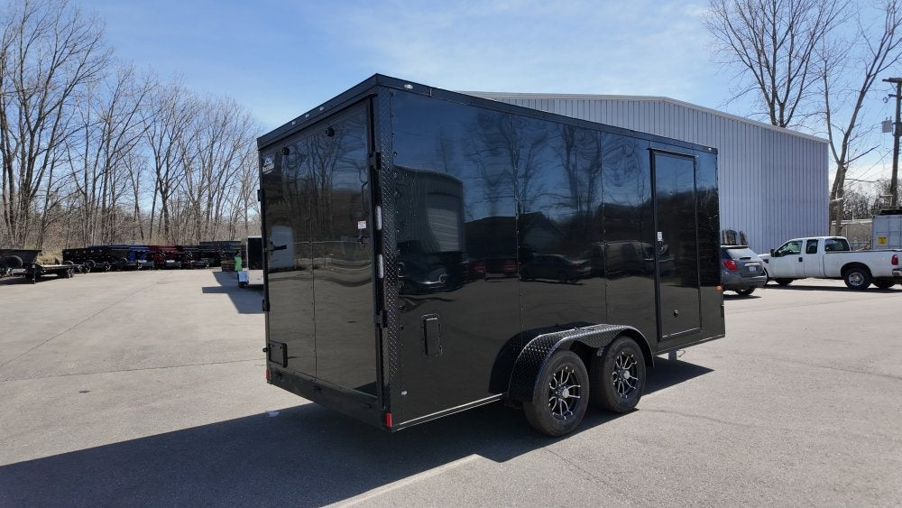 7 x 16 TA Enclosed Trailer - Black Out Package - .080 Polycore - 7' Interior - Enclosed - Stryker Dealership Group