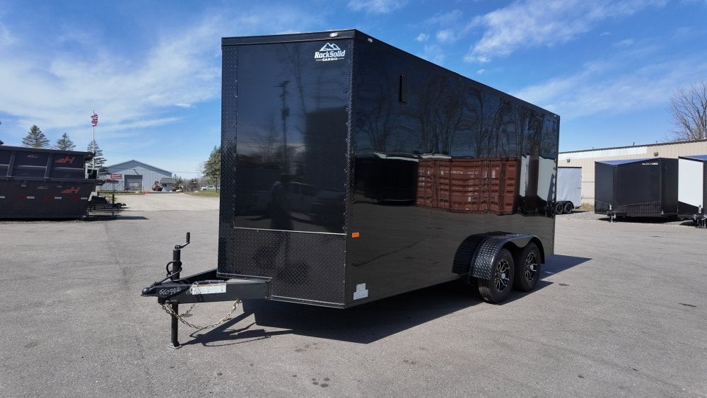 7 x 16 TA Enclosed Trailer - Black Out Package - .080 Polycore - 7' Interior - Enclosed - Stryker Dealership Group