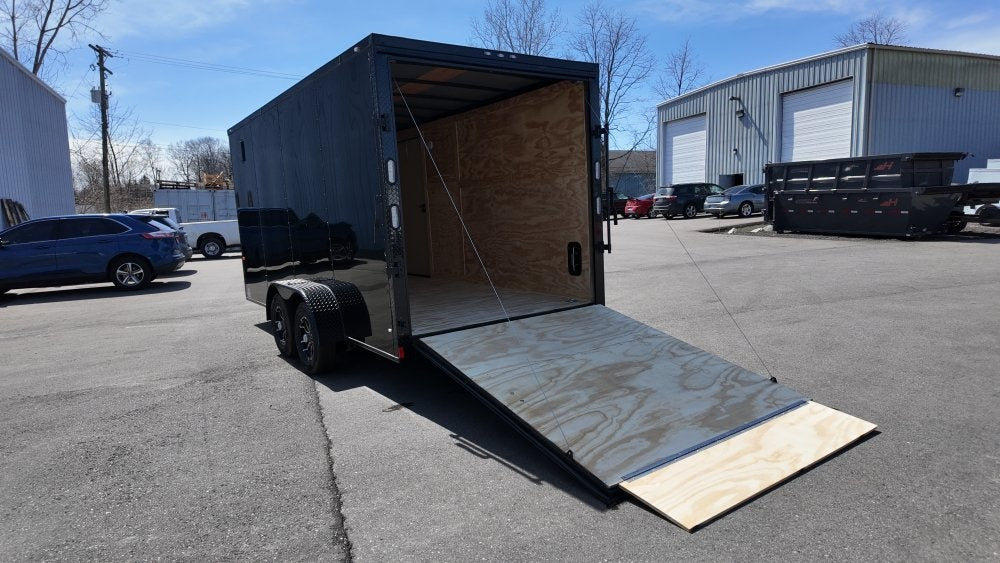7 x 16 TA Enclosed Trailer - Black Out Package - .080 Polycore - 7' Interior - Enclosed - Stryker Dealership Group