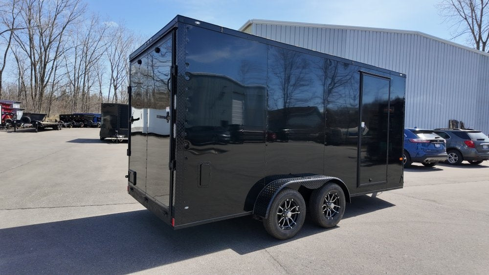 7 x 16 TA Enclosed Trailer - Black Out Package - .080 Polycore - 7' Interior - Enclosed - Stryker Dealership Group