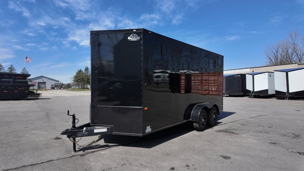 7 x 16 TA Enclosed Trailer - Black Out Package - .080 Polycore - 7' Interior - Enclosed - Stryker Dealership Group