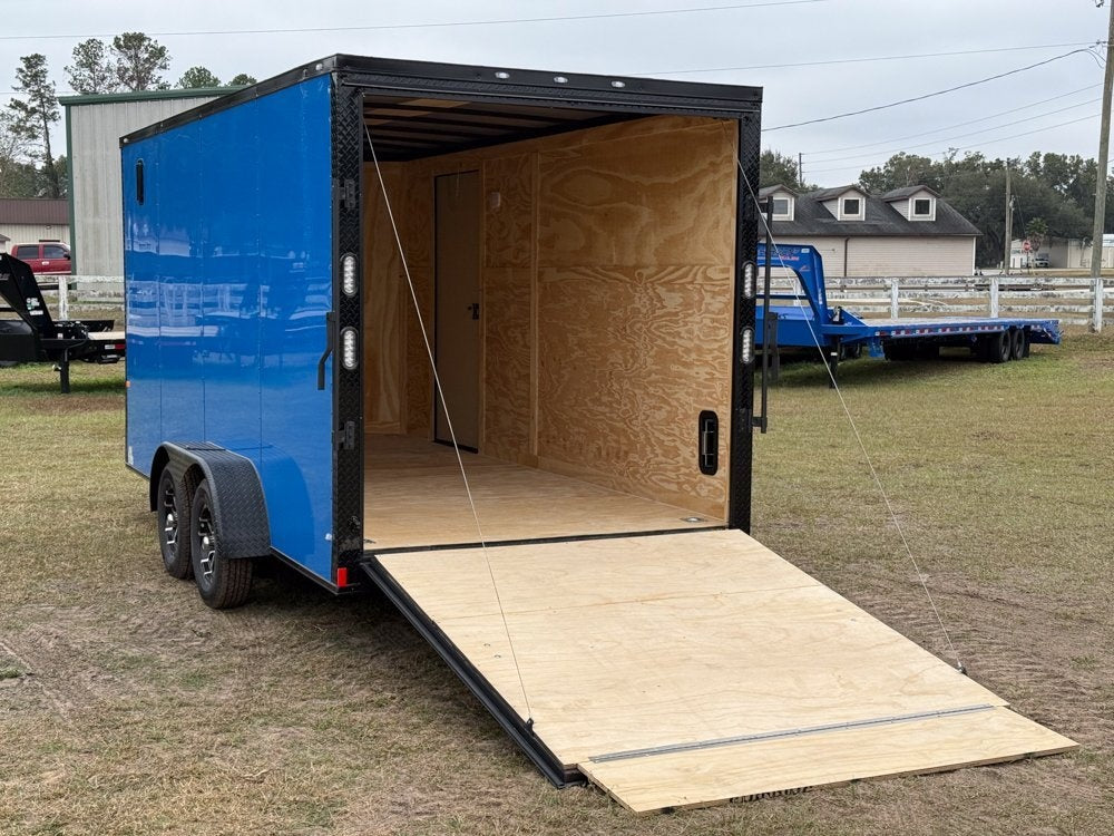 7 x 16 TA Enclosed Trailer - Black Out Package - .080 Polycore - 7' Interior - Enclosed - Stryker Dealership Group